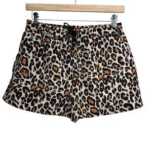 Asos Boxy Leopard Print Active Shorts Womens 12